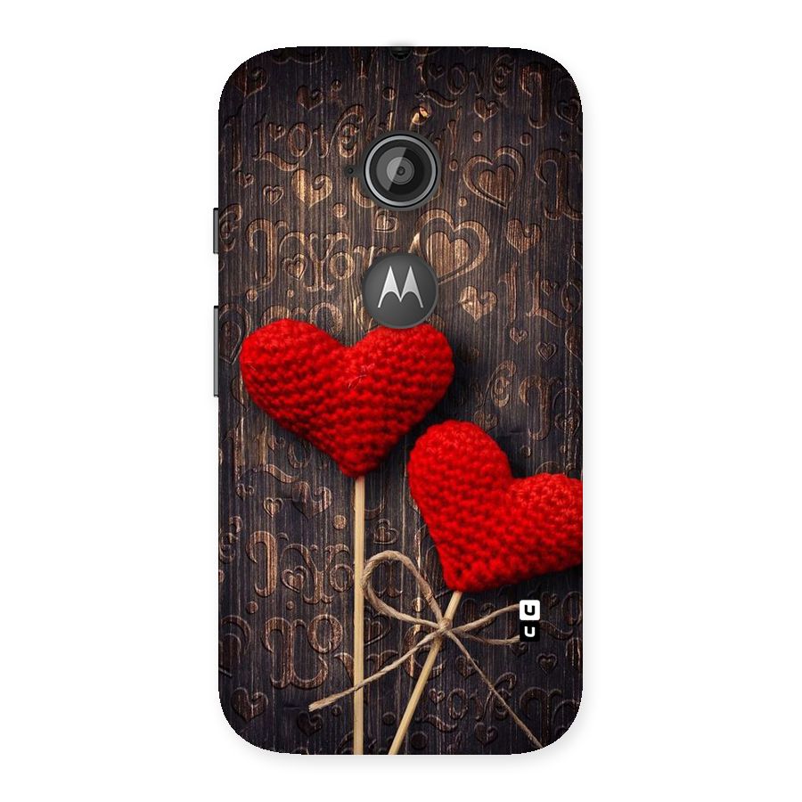 Thread Art Wooden Print Back Case for Moto E 2nd Gen