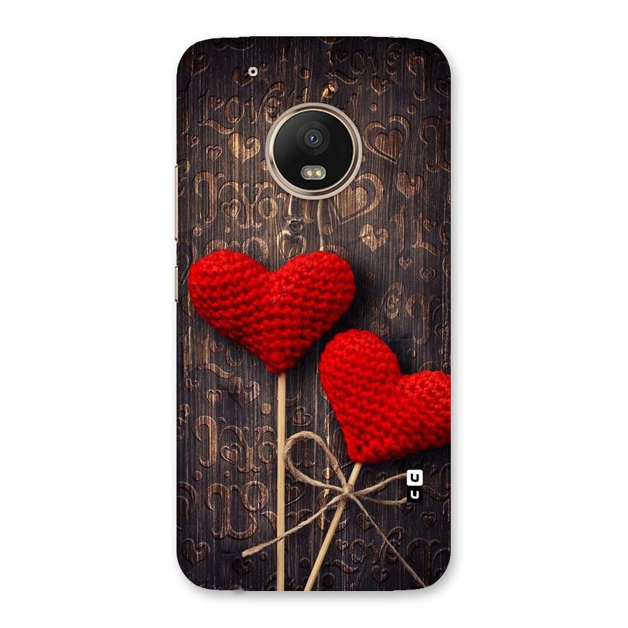 Thread Art Wooden Print Back Case for Moto G5 Plus