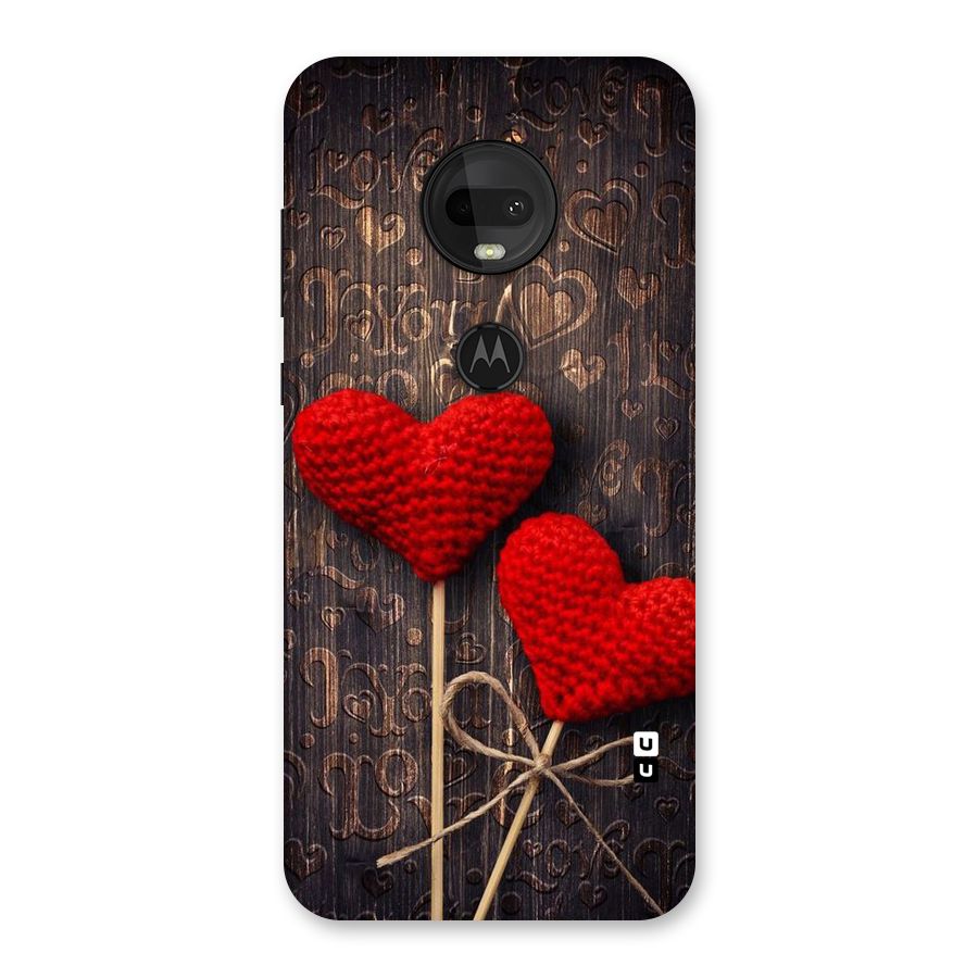 Thread Art Wooden Print Back Case for Moto G7