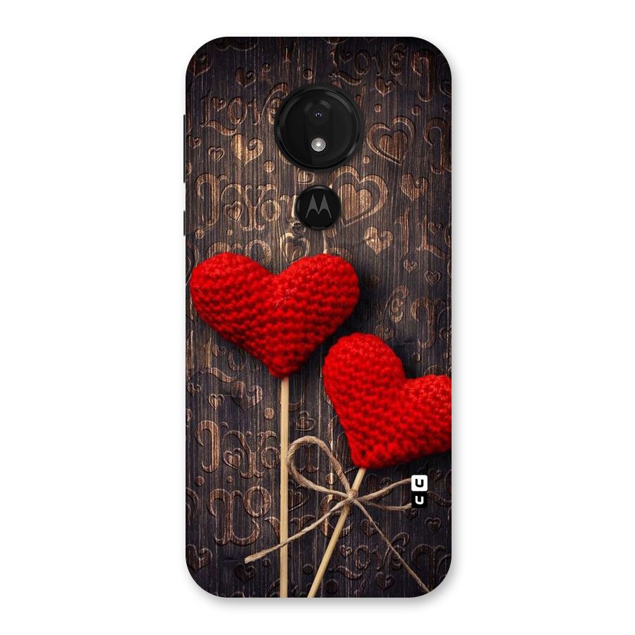 Thread Art Wooden Print Back Case for Moto G7 Power