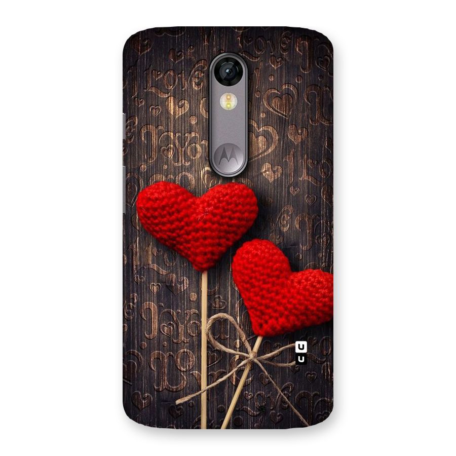 Thread Art Wooden Print Back Case for Moto X Force