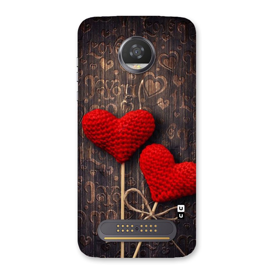 Thread Art Wooden Print Back Case for Moto Z2 Play