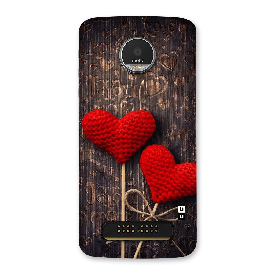 Thread Art Wooden Print Back Case for Moto Z Play