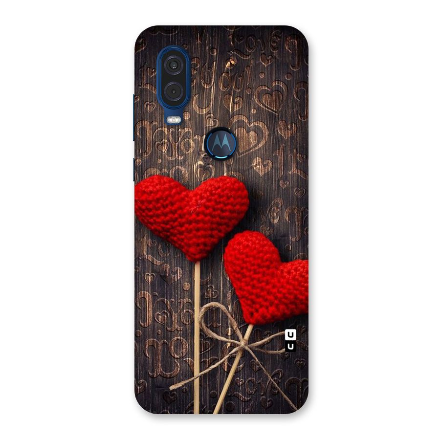 Thread Art Wooden Print Back Case for Motorola One Vision