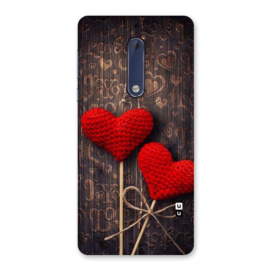 Thread Art Wooden Print Back Case for Nokia 5