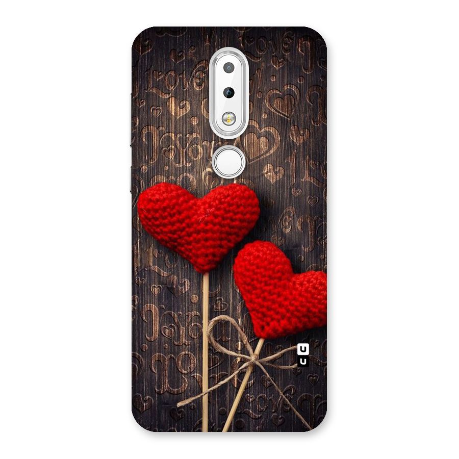 Thread Art Wooden Print Back Case for Nokia 6.1 Plus