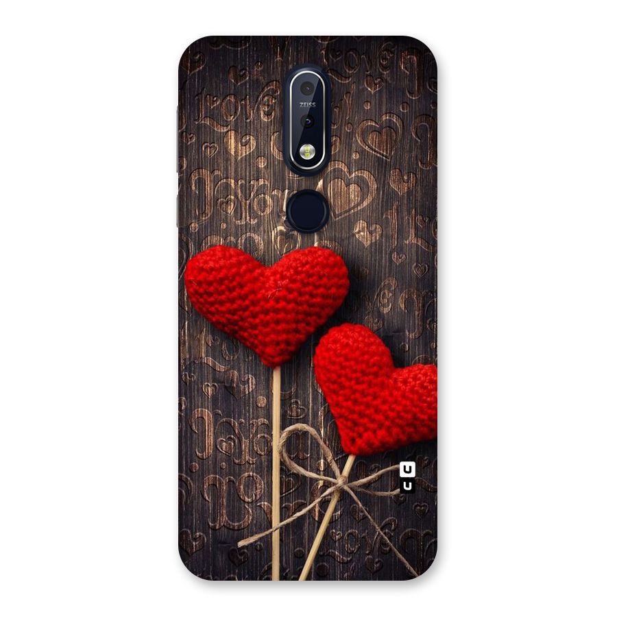 Thread Art Wooden Print Back Case for Nokia 7.1
