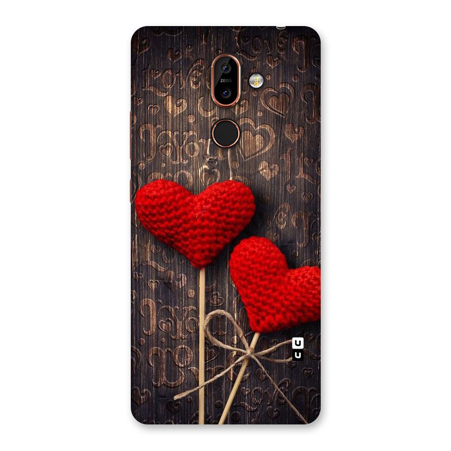Thread Art Wooden Print Back Case for Nokia 7 Plus
