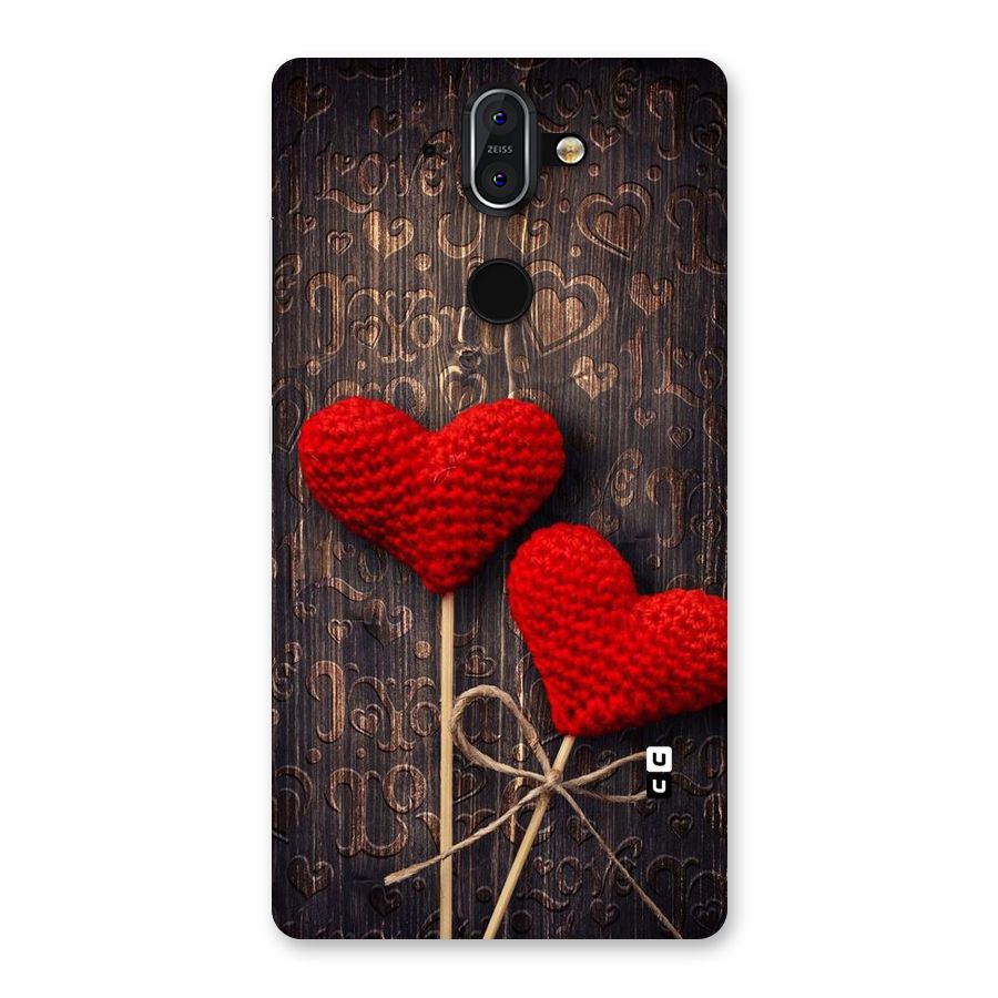 Thread Art Wooden Print Back Case for Nokia 8 Sirocco