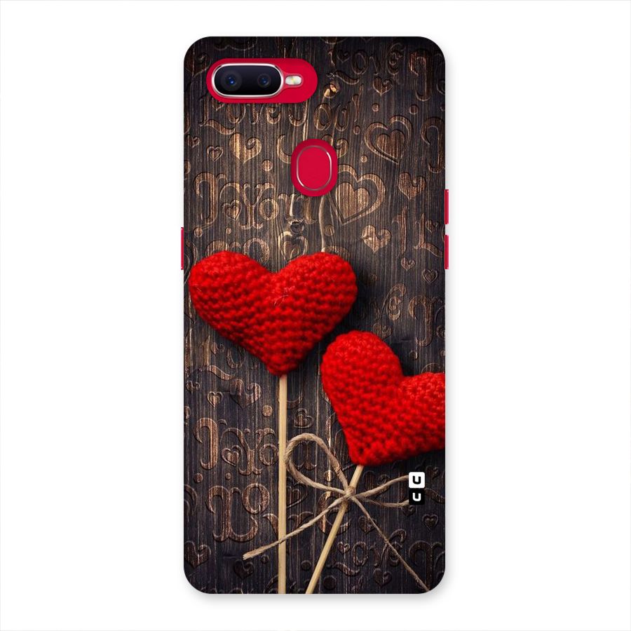 Thread Art Wooden Print Back Case for Oppo F9 Pro