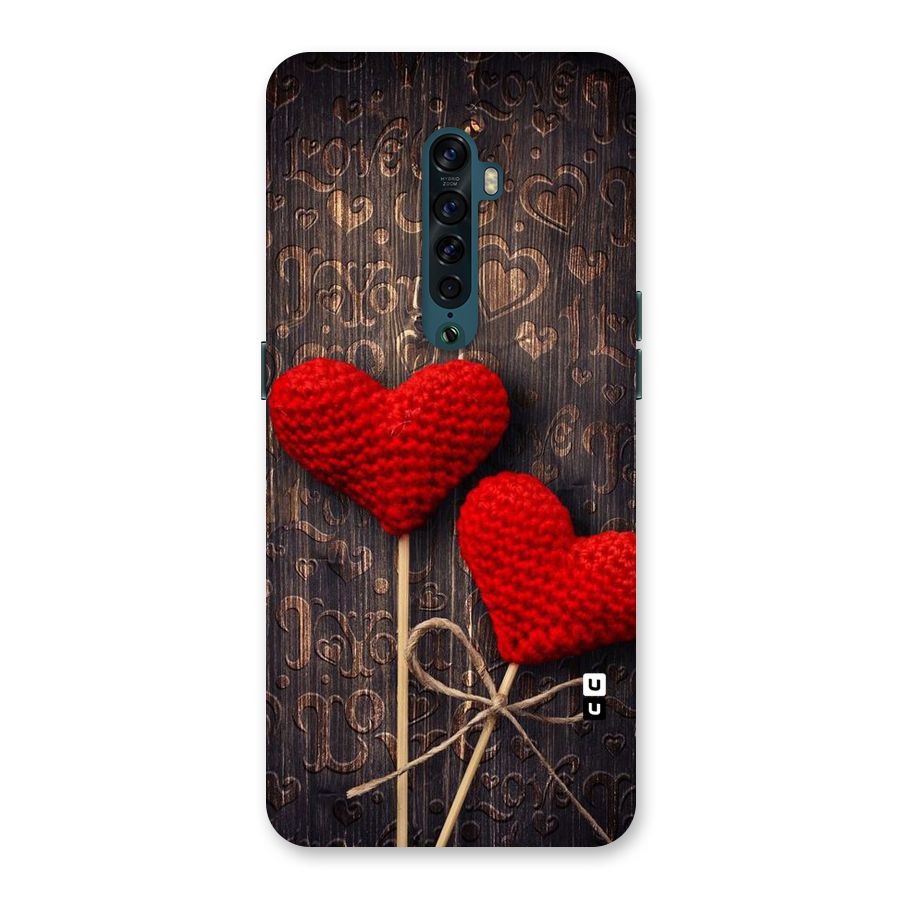 Thread Art Wooden Print Back Case for Oppo Reno2