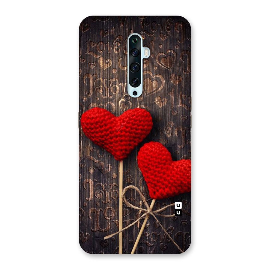 Thread Art Wooden Print Back Case for Oppo Reno2 F