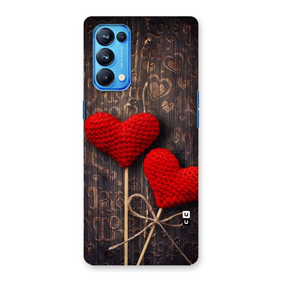 Thread Art Wooden Print Back Case for Oppo Reno5 Pro 5G