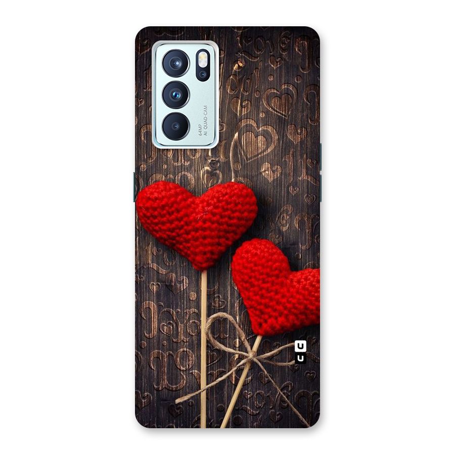 Thread Art Wooden Print Back Case for Oppo Reno6 Pro 5G