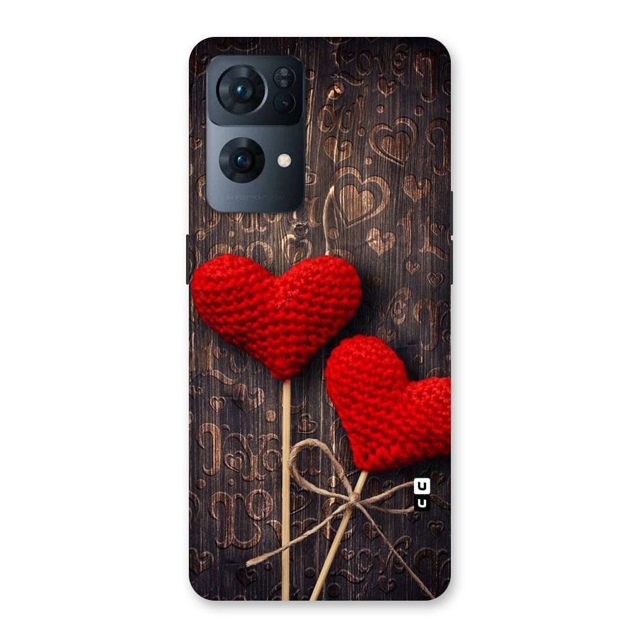 Thread Art Wooden Print Back Case for Oppo Reno7 Pro 5G