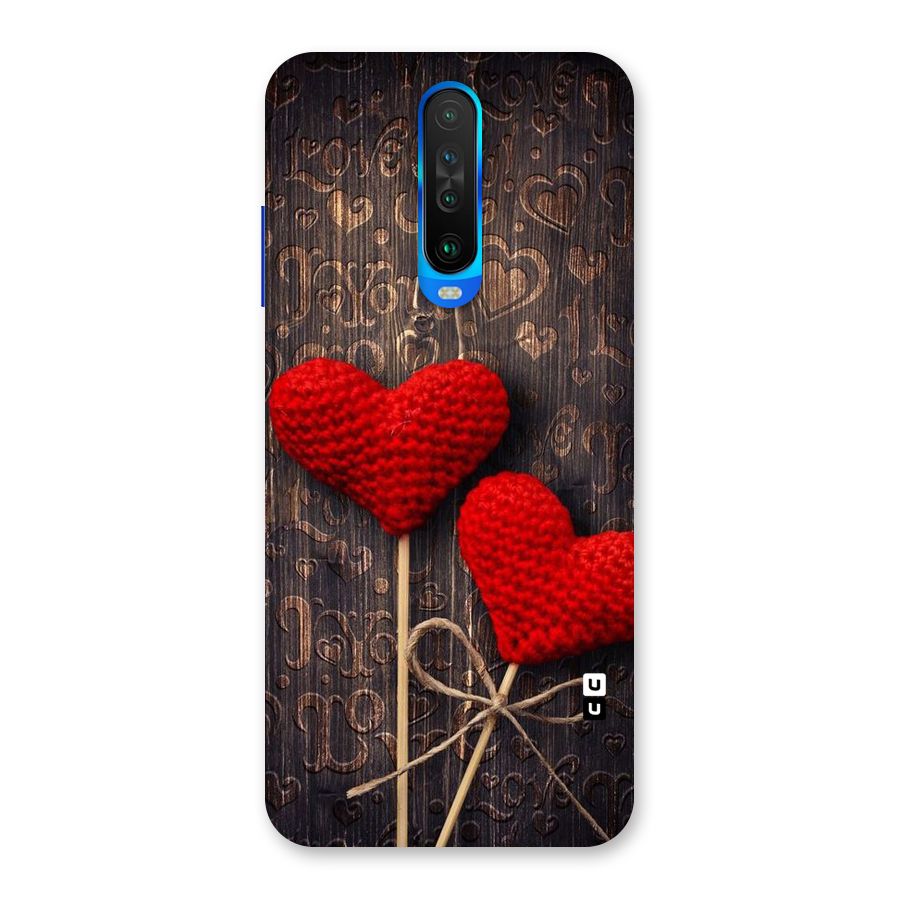 Thread Art Wooden Print Back Case for Poco X2