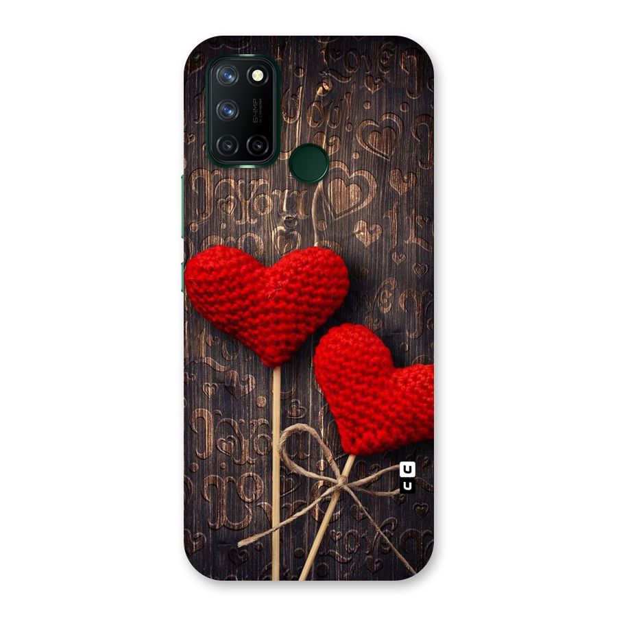 Thread Art Wooden Print Back Case for Realme 7i