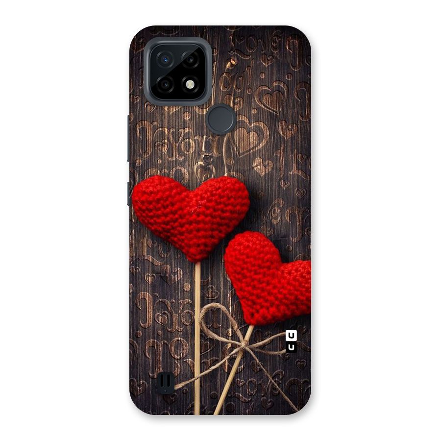 Thread Art Wooden Print Back Case for Realme C21