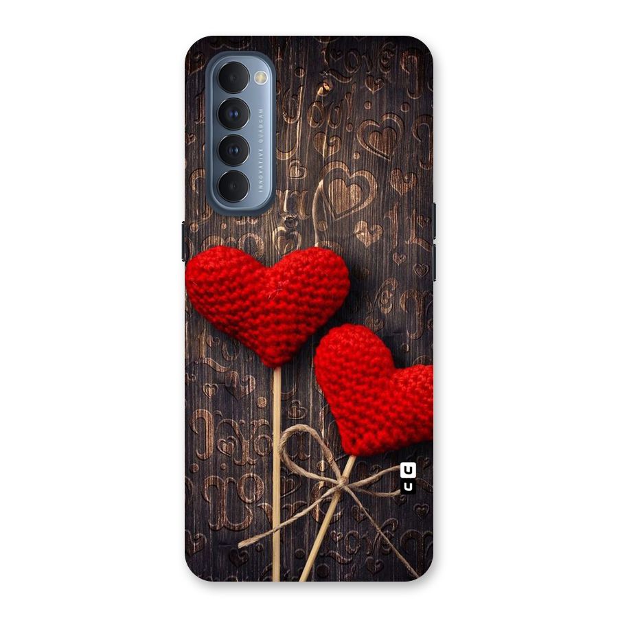Thread Art Wooden Print Back Case for Reno4 Pro