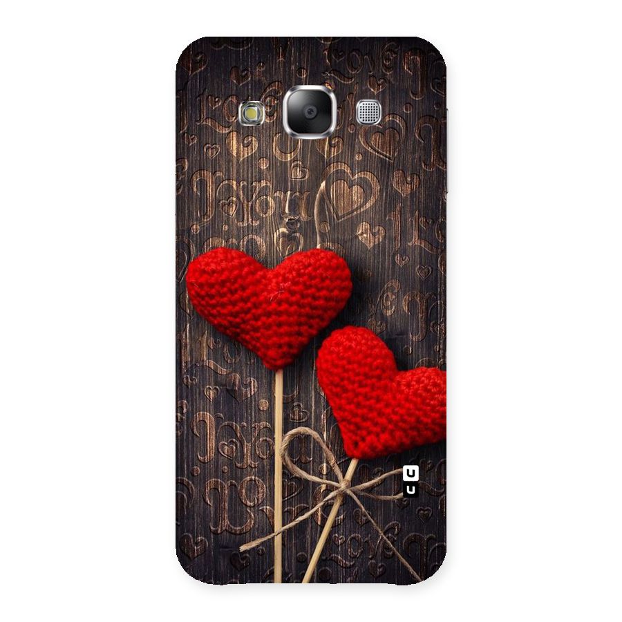 Thread Art Wooden Print Back Case for Samsung Galaxy E5