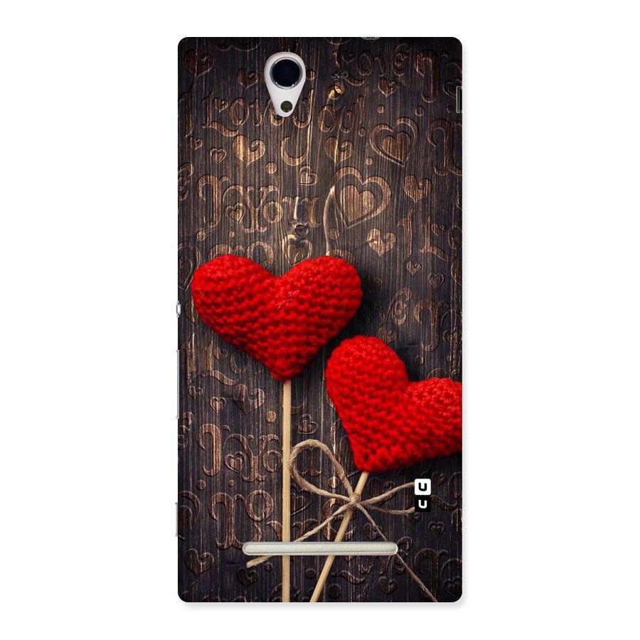 Thread Art Wooden Print Back Case for Sony Xperia C3