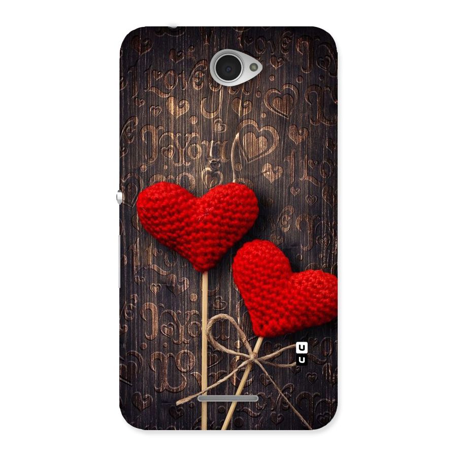 Thread Art Wooden Print Back Case for Sony Xperia E4