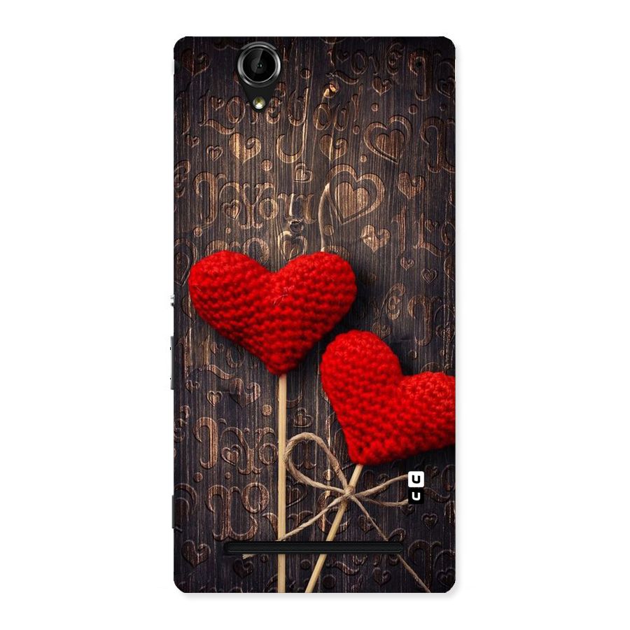 Thread Art Wooden Print Back Case for Sony Xperia T2
