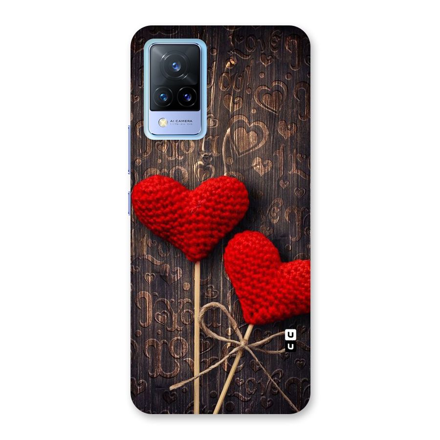 Thread Art Wooden Print Back Case for Vivo V21 5G