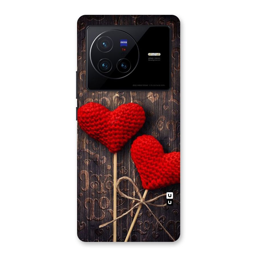 Thread Art Wooden Print Back Case for Vivo X80