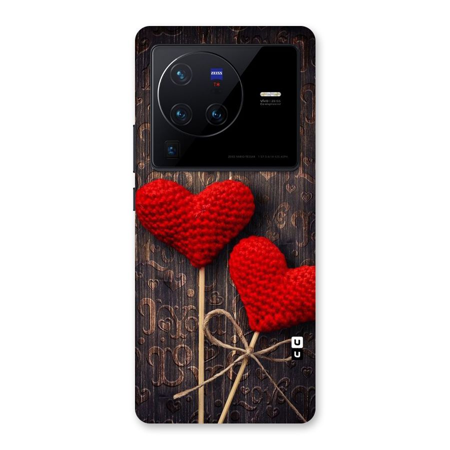 Thread Art Wooden Print Back Case for Vivo X80 Pro