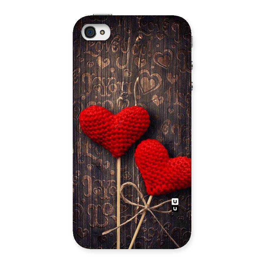 Thread Art Wooden Print Back Case for iPhone 4 4s