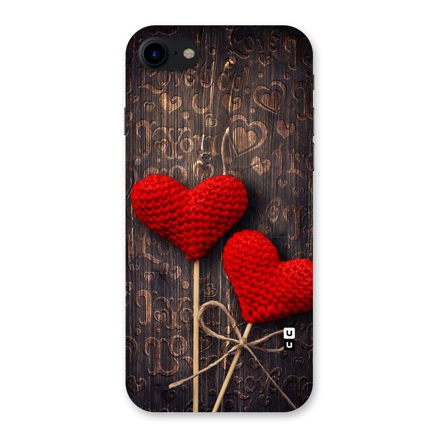 Thread Art Wooden Print Back Case for iPhone SE 2020