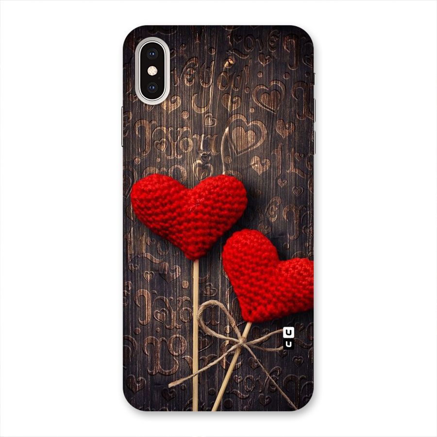 Thread Art Wooden Print Back Case for iPhone XS Max