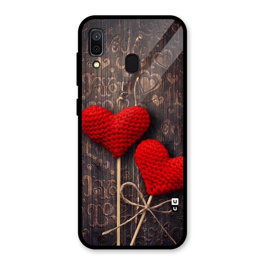 Thread Art Wooden Print Glass Back Case for Galaxy A30