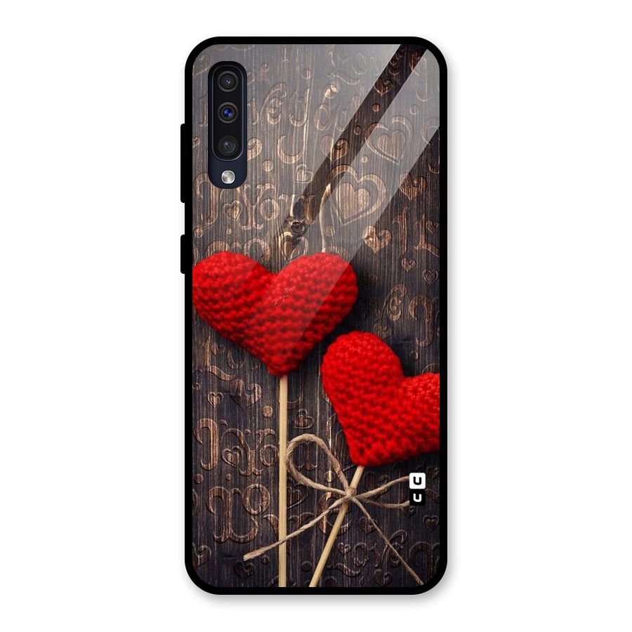 Thread Art Wooden Print Glass Back Case for Galaxy A30s