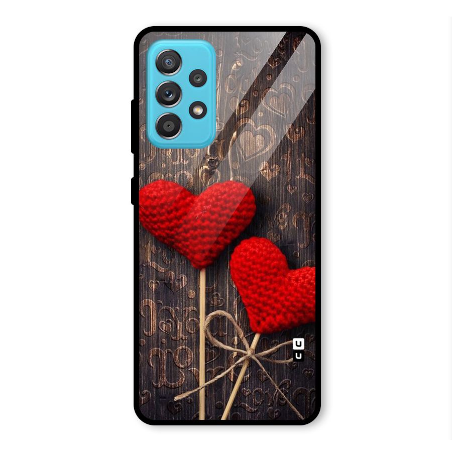 Thread Art Wooden Print Glass Back Case for Galaxy A52