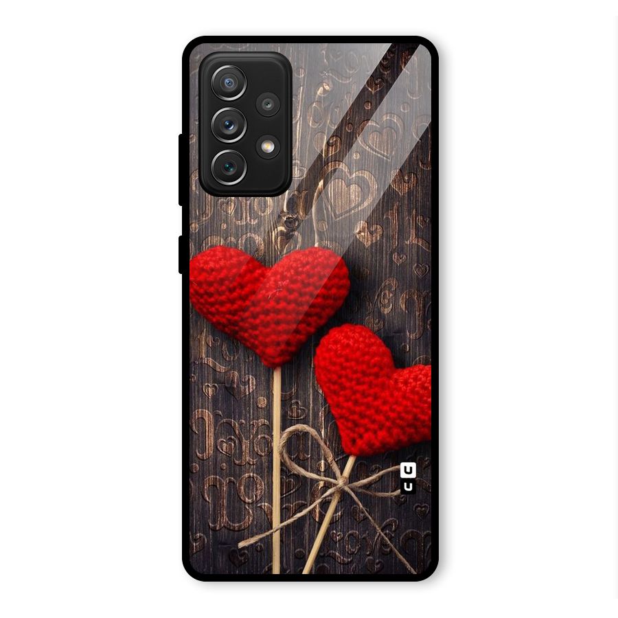 Thread Art Wooden Print Glass Back Case for Galaxy A72