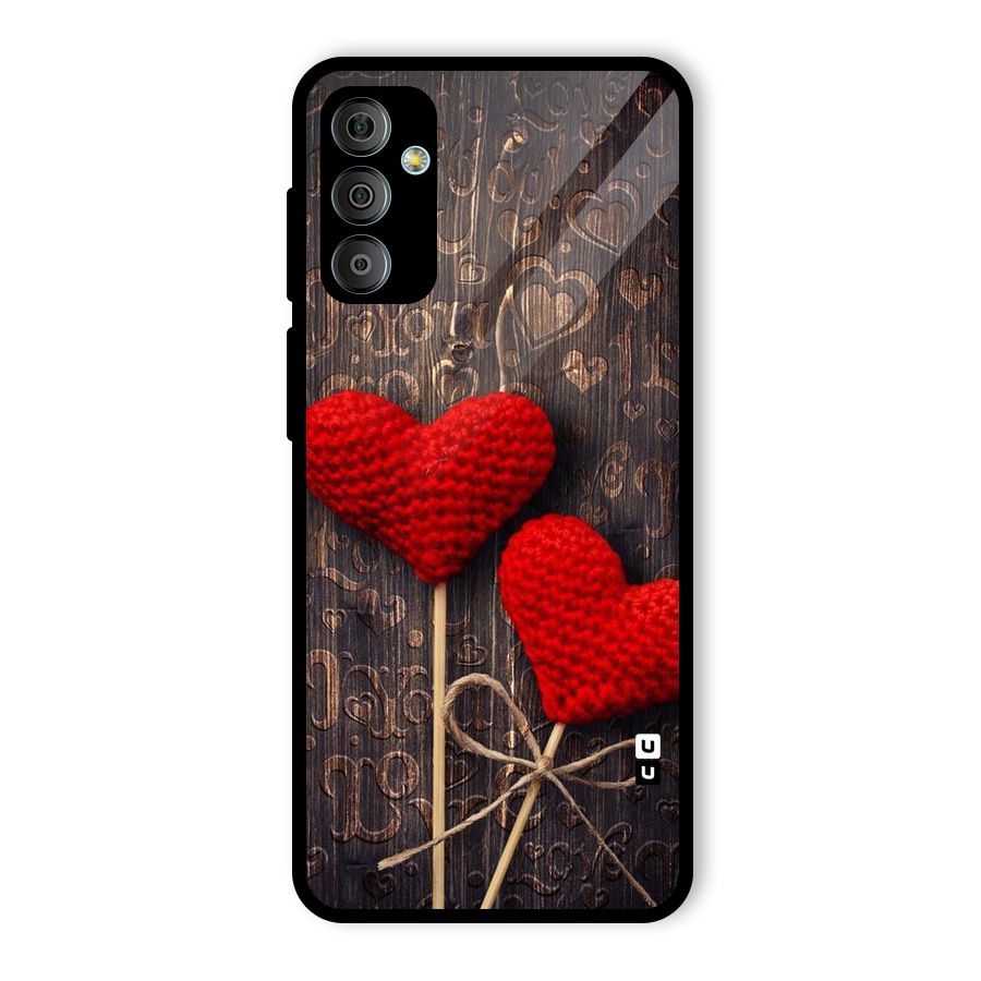 Thread Art Wooden Print Glass Back Case for Galaxy F23