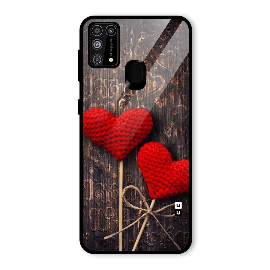 Thread Art Wooden Print Glass Back Case for Galaxy F41