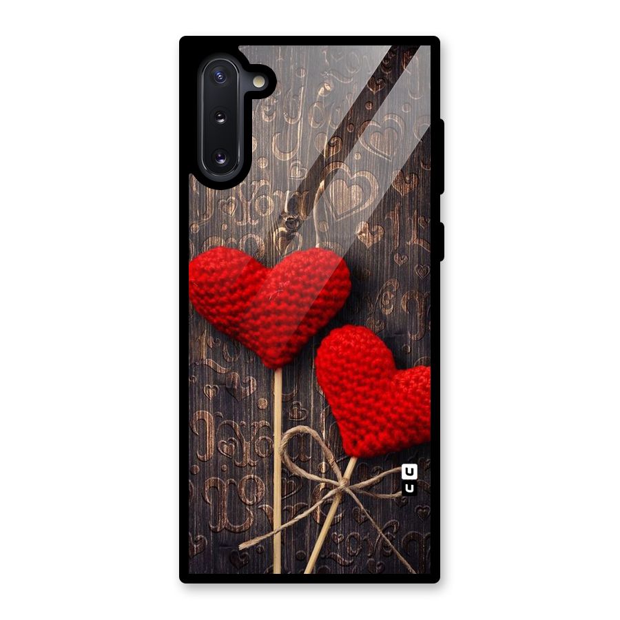 Thread Art Wooden Print Glass Back Case for Galaxy Note 10