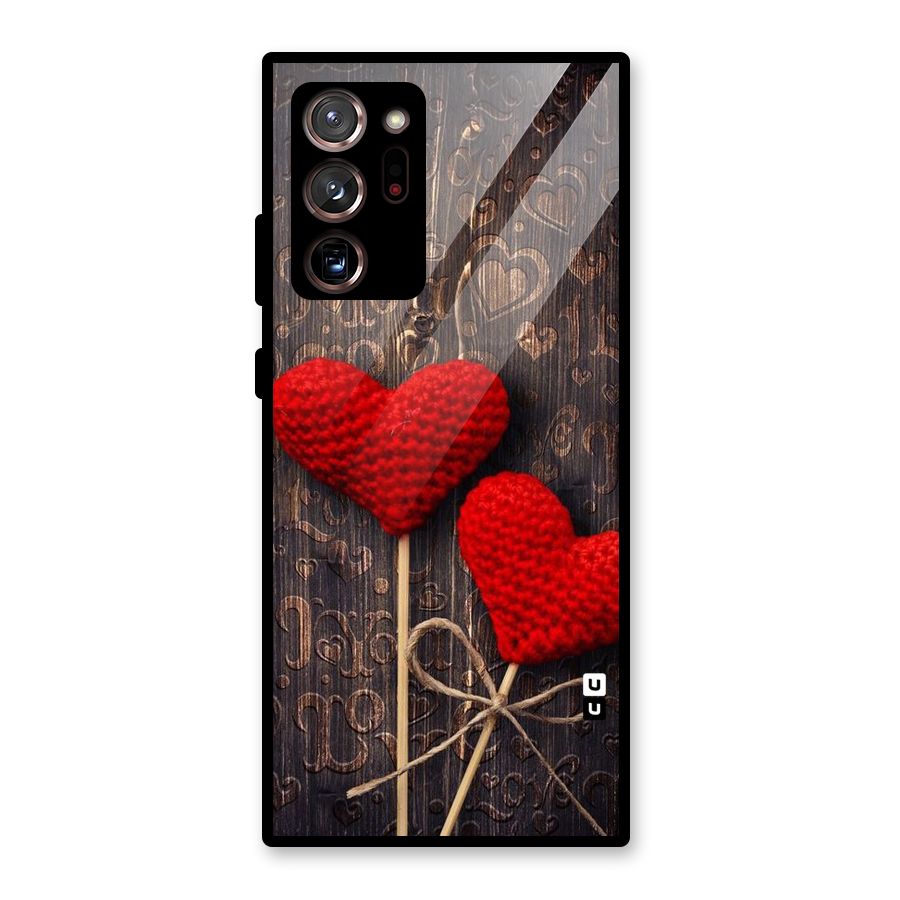 Thread Art Wooden Print Glass Back Case for Galaxy Note 20 Ultra