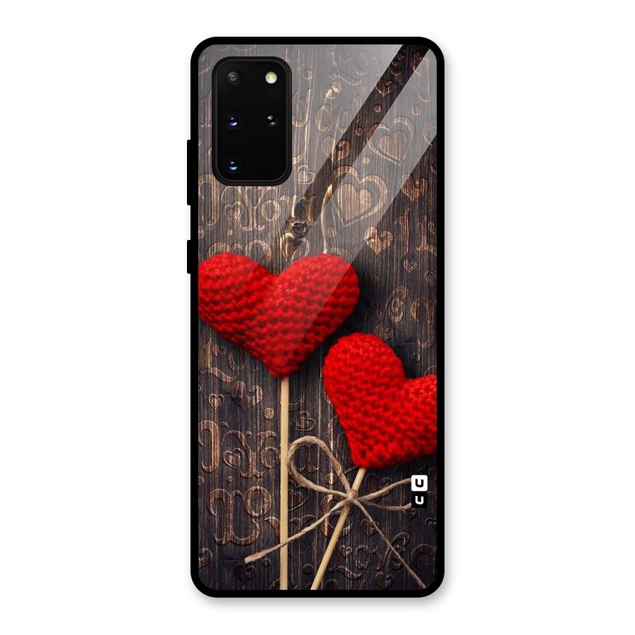 Thread Art Wooden Print Glass Back Case for Galaxy S20 Plus