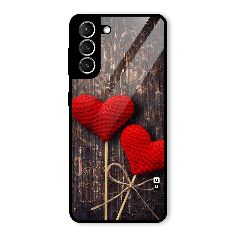 Thread Art Wooden Print Glass Back Case for Galaxy S21 5G