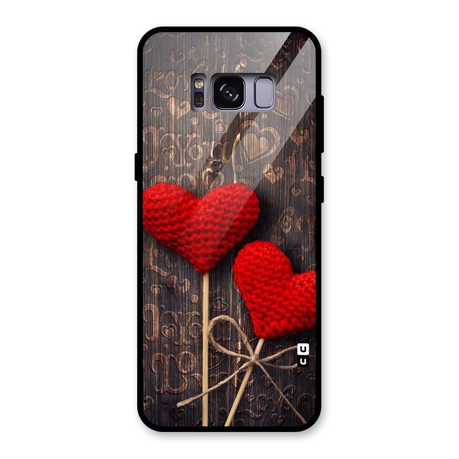 Thread Art Wooden Print Glass Back Case for Galaxy S8