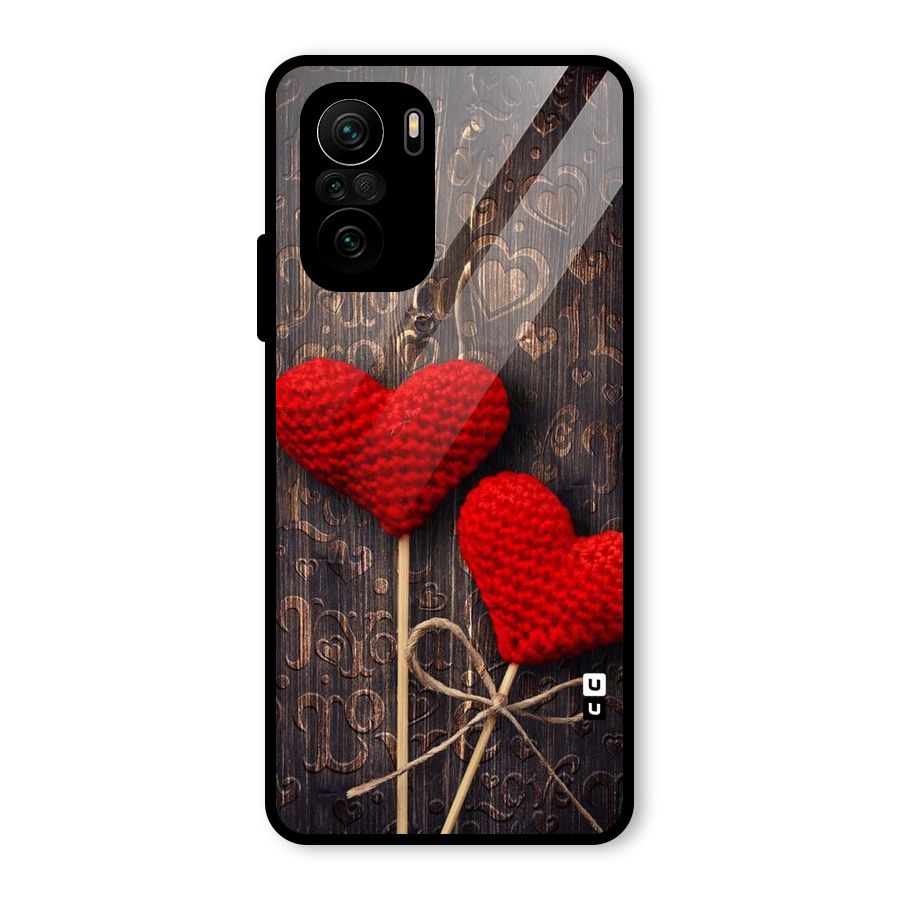 Thread Art Wooden Print Glass Back Case for Mi 11X Pro