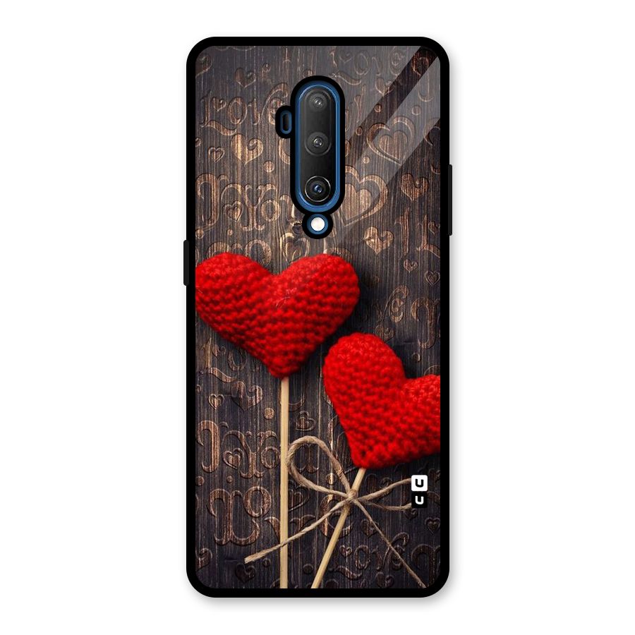 Thread Art Wooden Print Glass Back Case for OnePlus 7T Pro
