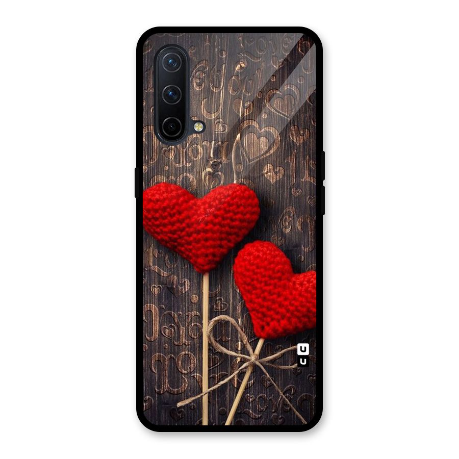Thread Art Wooden Print Glass Back Case for OnePlus Nord CE 5G