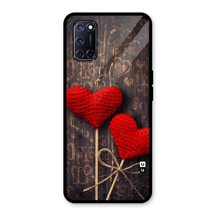 Thread Art Wooden Print Glass Back Case for Oppo A52