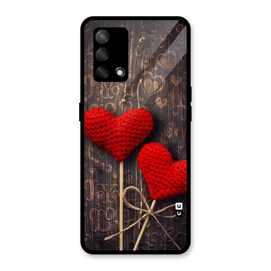 Thread Art Wooden Print Glass Back Case for Oppo F19