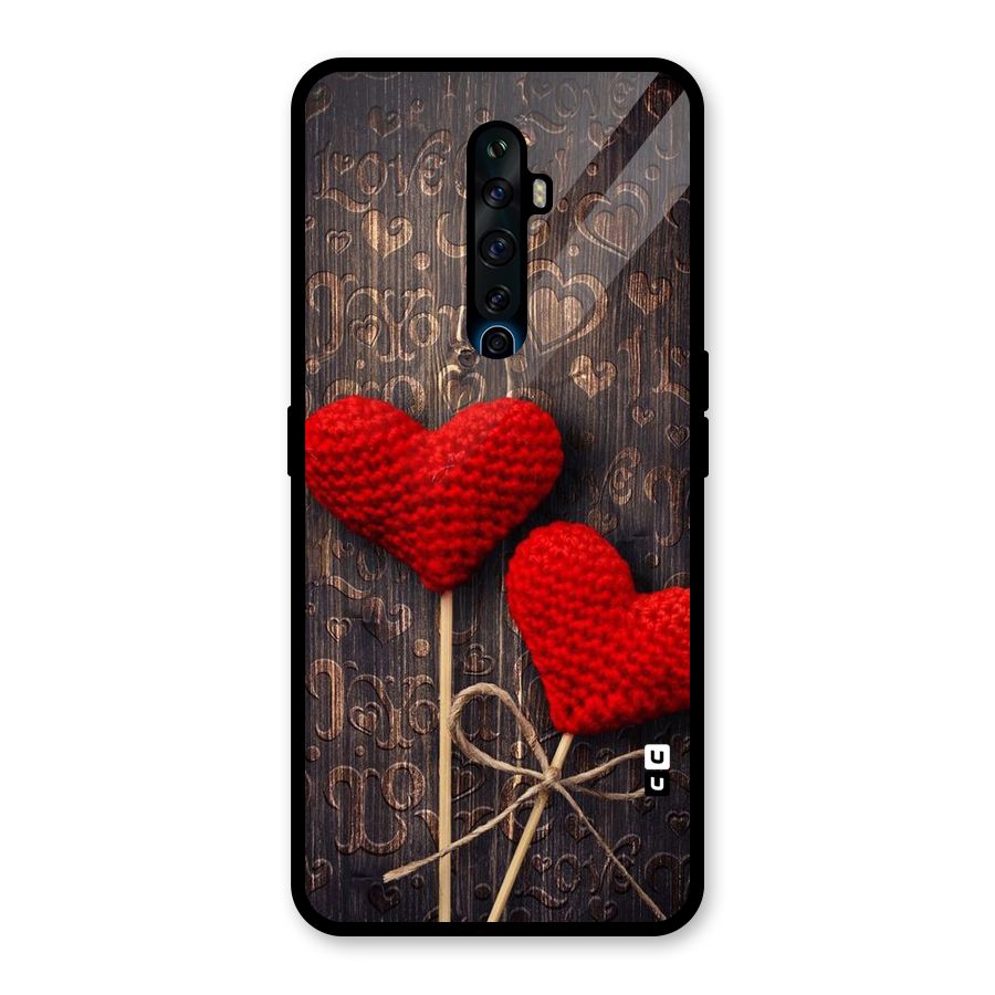 Thread Art Wooden Print Glass Back Case for Oppo Reno2 Z